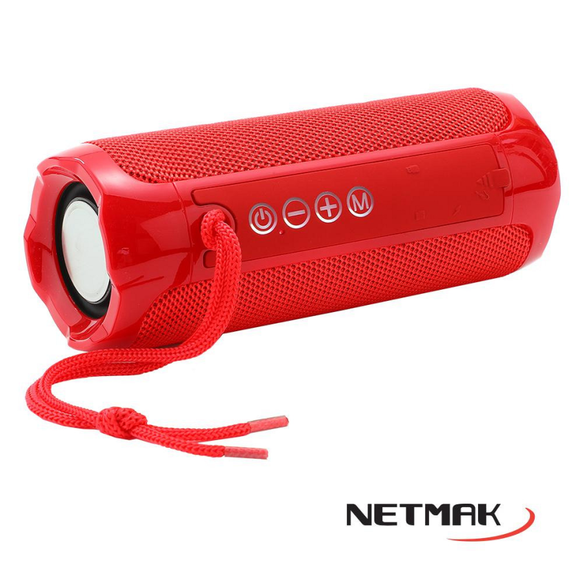 Parlante Flow Portable Bluetooth 10W ROJO Netmak