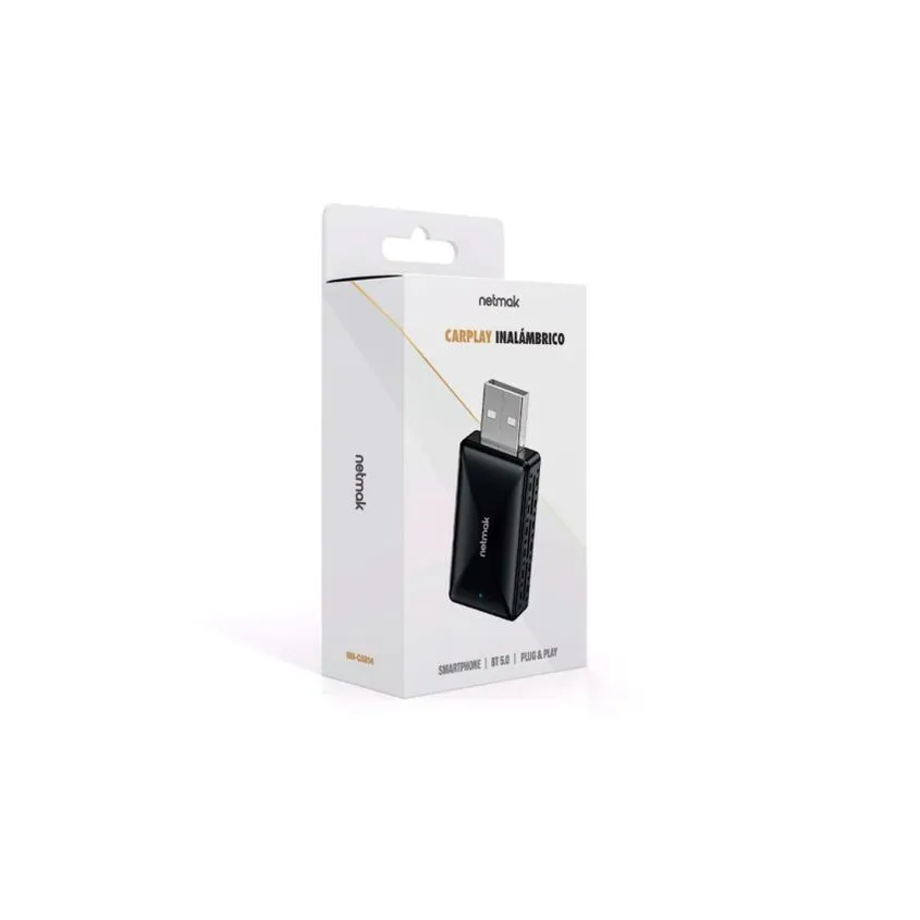Adaptador Carplay Inalambrico Netmak Bluetooth 5.0