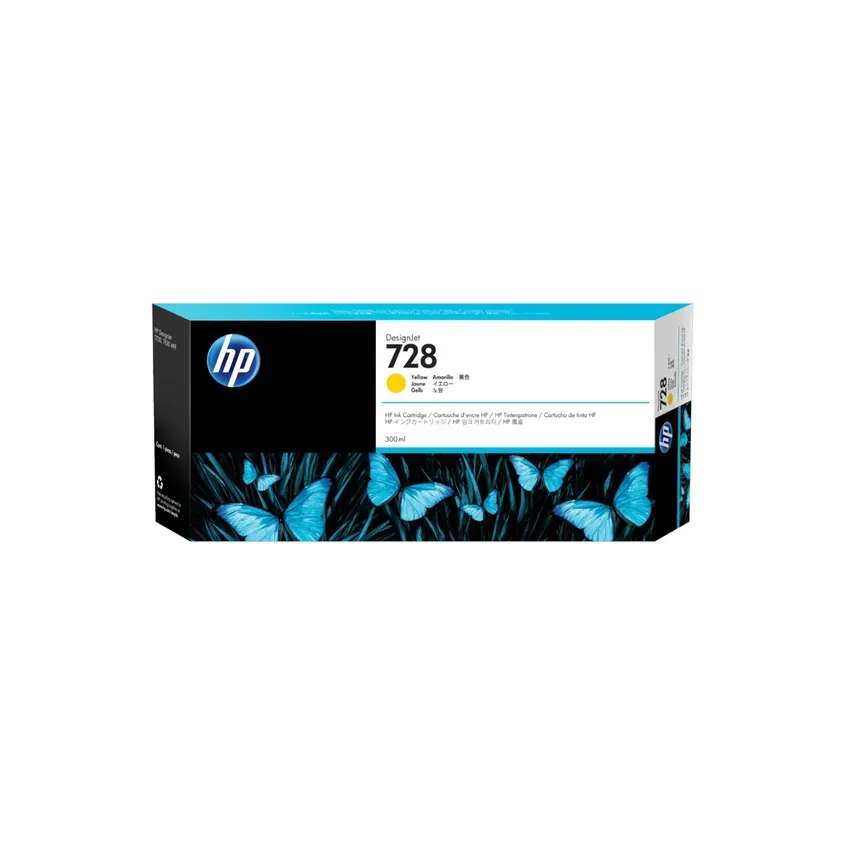 Cartucho Original F9K15A HP 728 300-ml Yellow Ink Cartridge