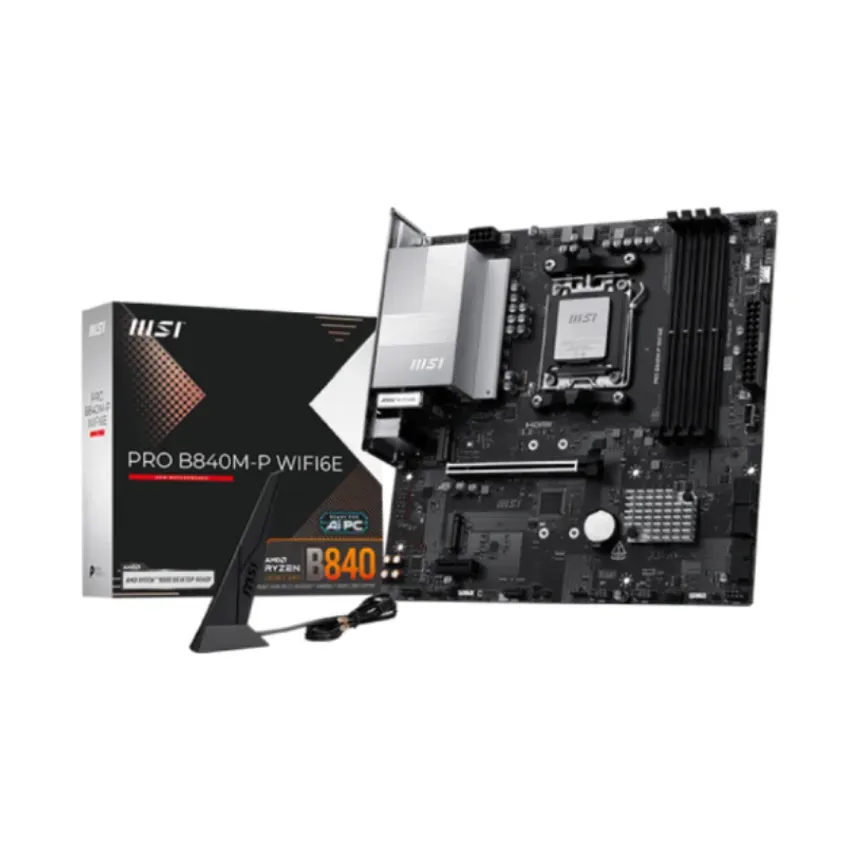 Mother MSI PRO B840M-P WIFI6E DDR5 AM5 (Serie 7000/8000/9000)