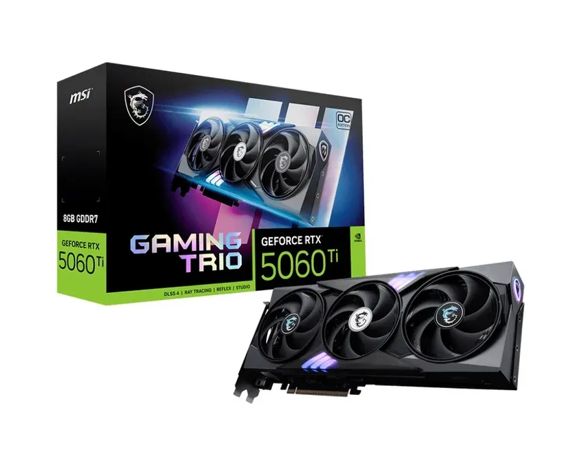Placa de video VGA MSI GeForce RTX 5060 Ti 8G GAMING TRIO OC