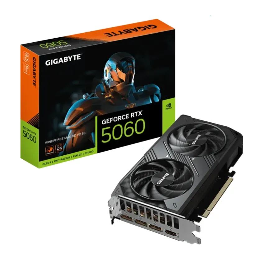 Placa de video VGA Gigabyte GeForce RTX 5060 WINDFORCE MAX OC V2 8G