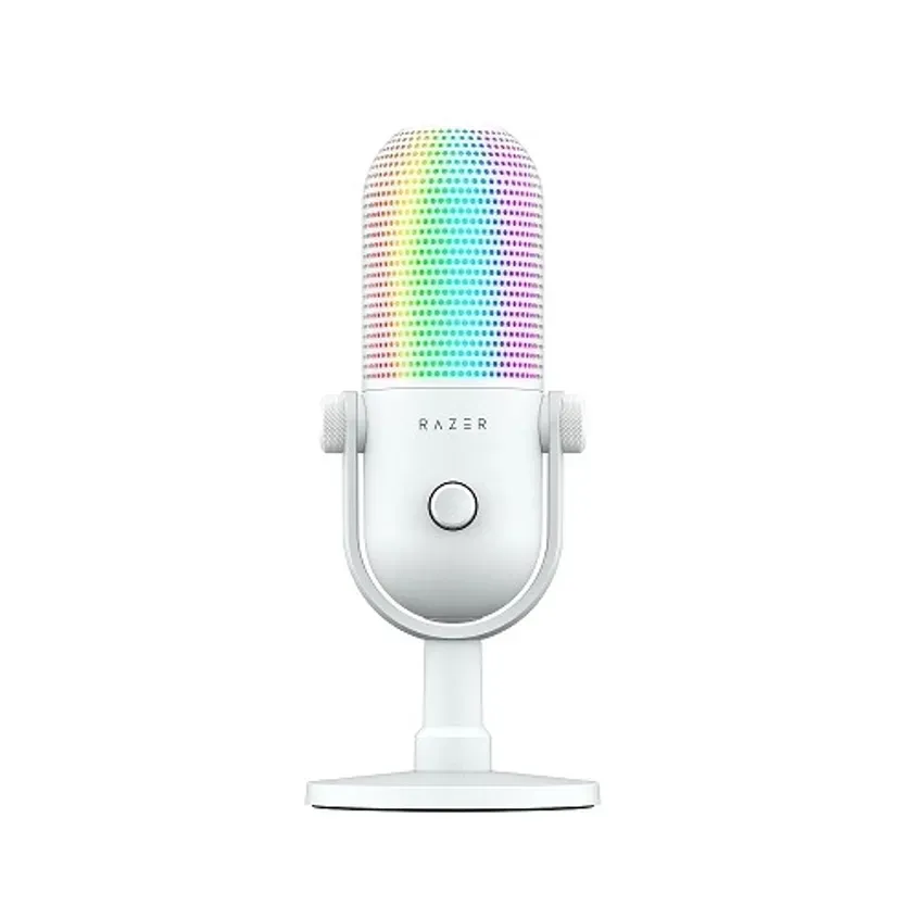 Microfono Razer Seiren V3 Chroma RGB USB White Edition