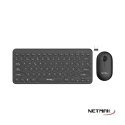Teclado + Mouse Inalambrico 2.4Ghz Negro Netmak