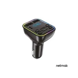 Transmisor FM Bluetooth c/ Puerto Tipo C Netmak